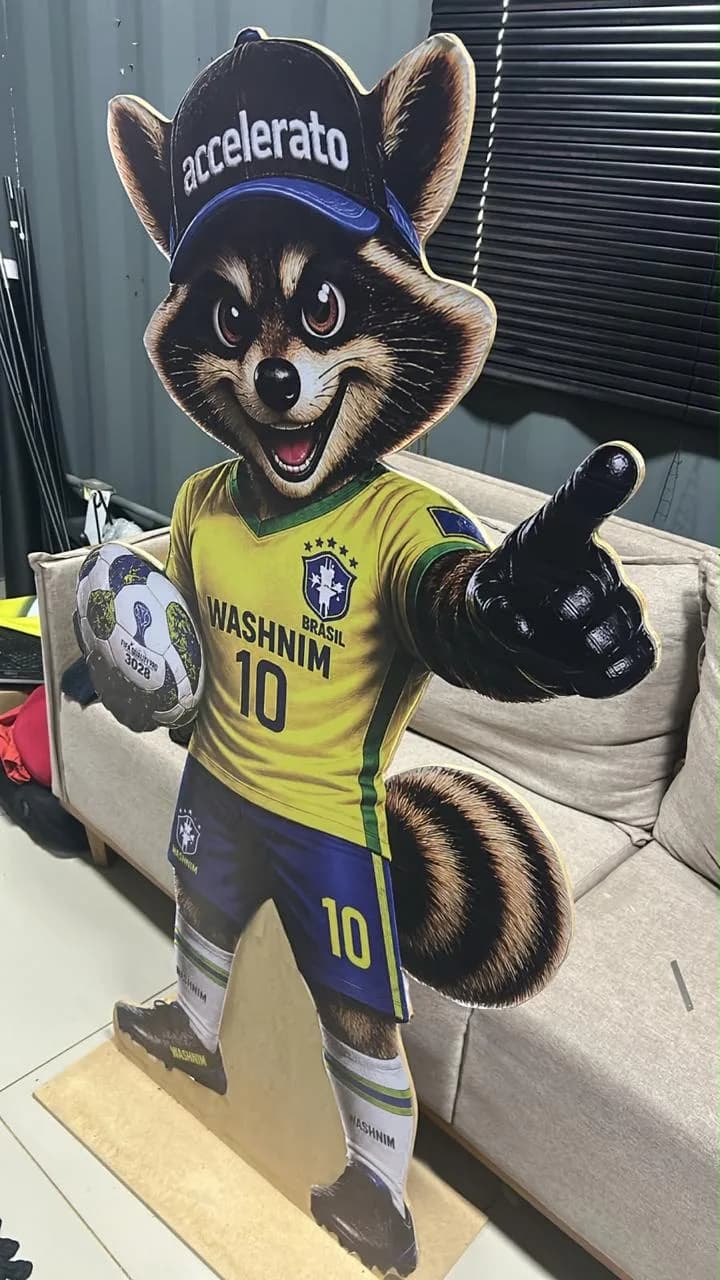 Display do mascote Washnim