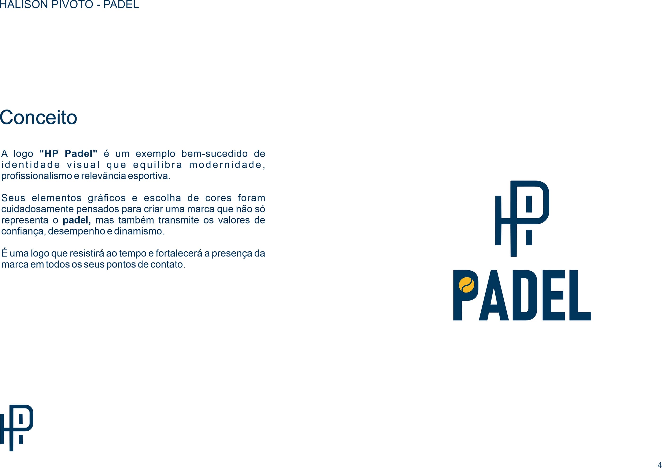 HP Padel, manual da marca, página 4